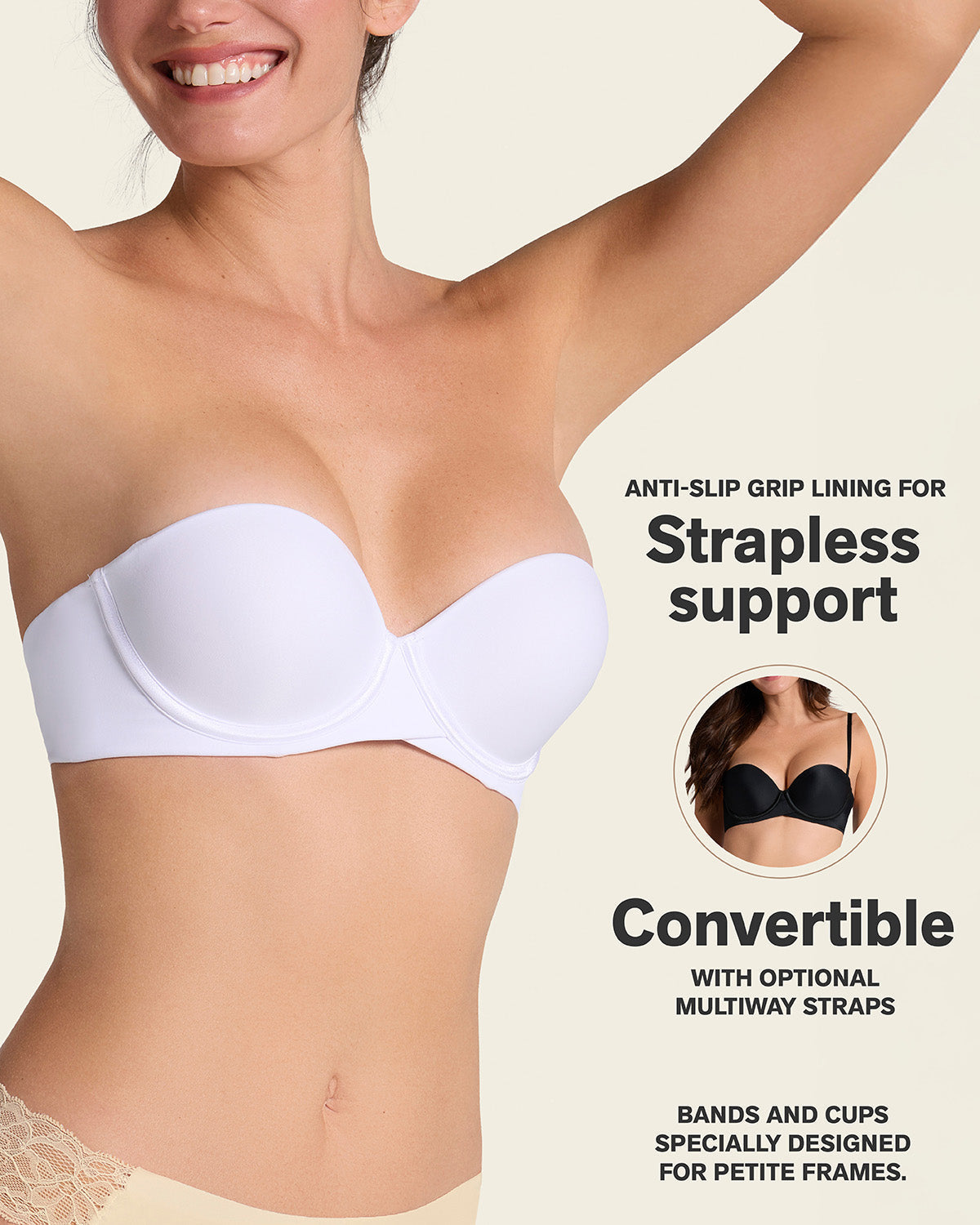 Formless™ Double Push-Up Strapless Petite Bra