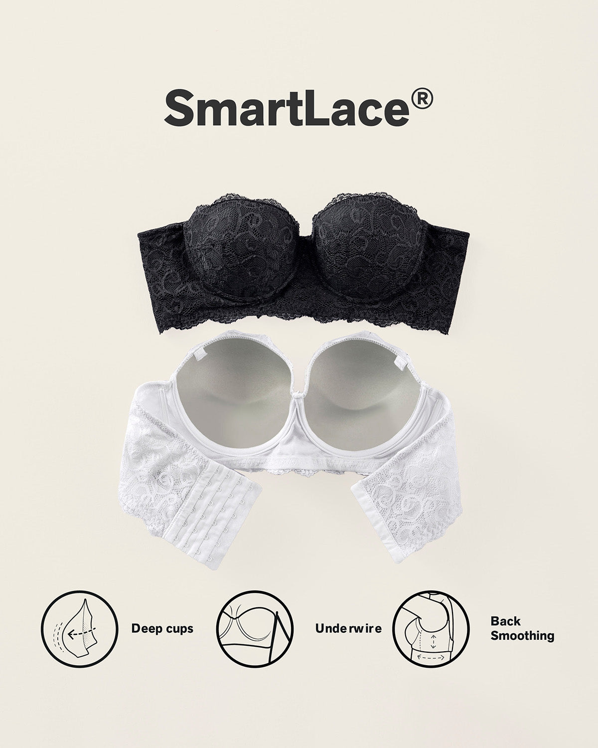 Formless™ Convertible Balconette Lace Push Up Bra