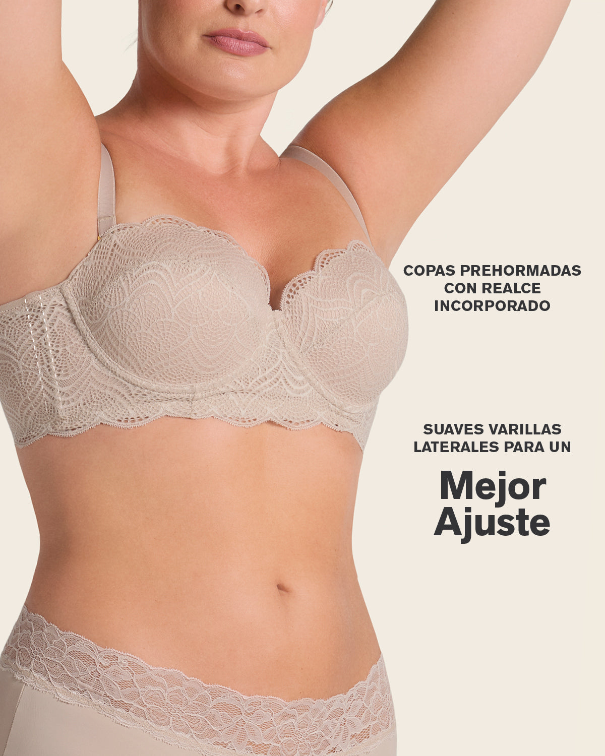 Formless™ Convertible Balconette Lace Push Up Bra