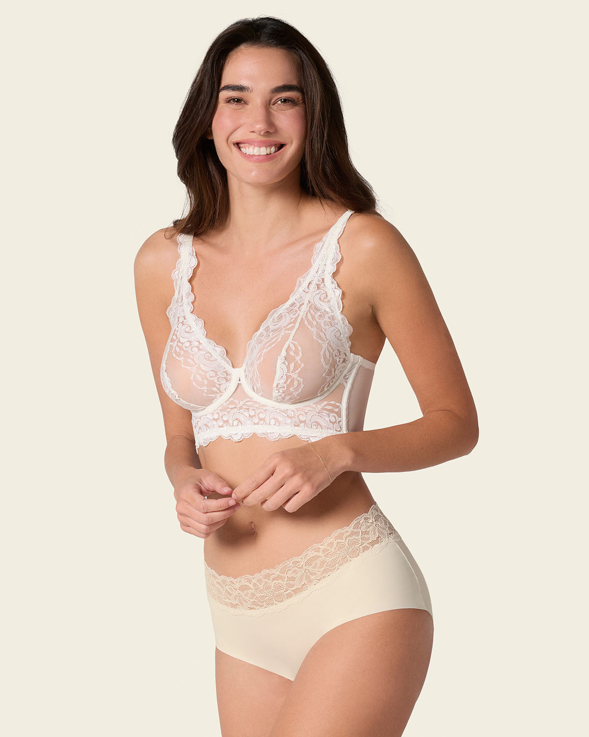Formless™ Sheer Lace Bustier Bralette with Underwire