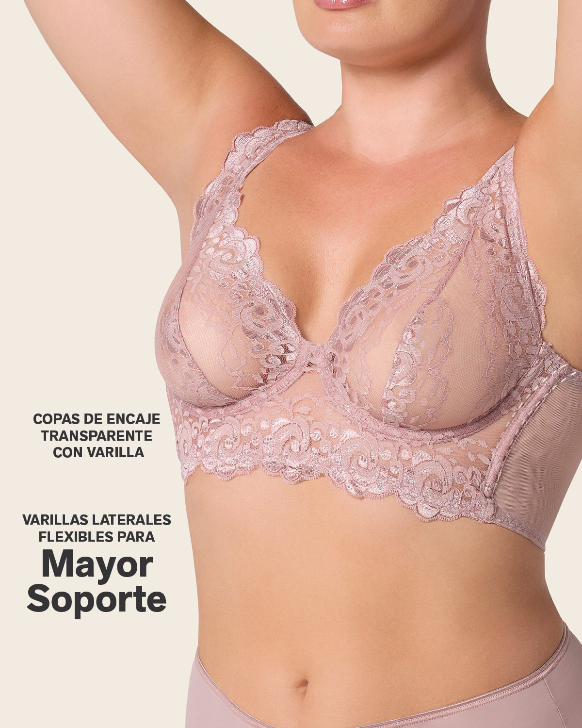 Formless™ Sheer Lace Bustier Bralette with Underwire