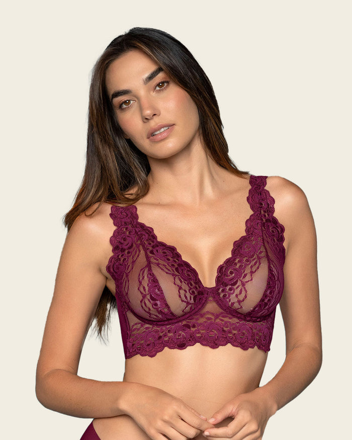 Formless™ Sheer Lace Bustier Bralette with Underwire