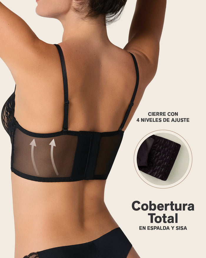 Formless™ Sheer Lace Bustier Bralette with Underwire