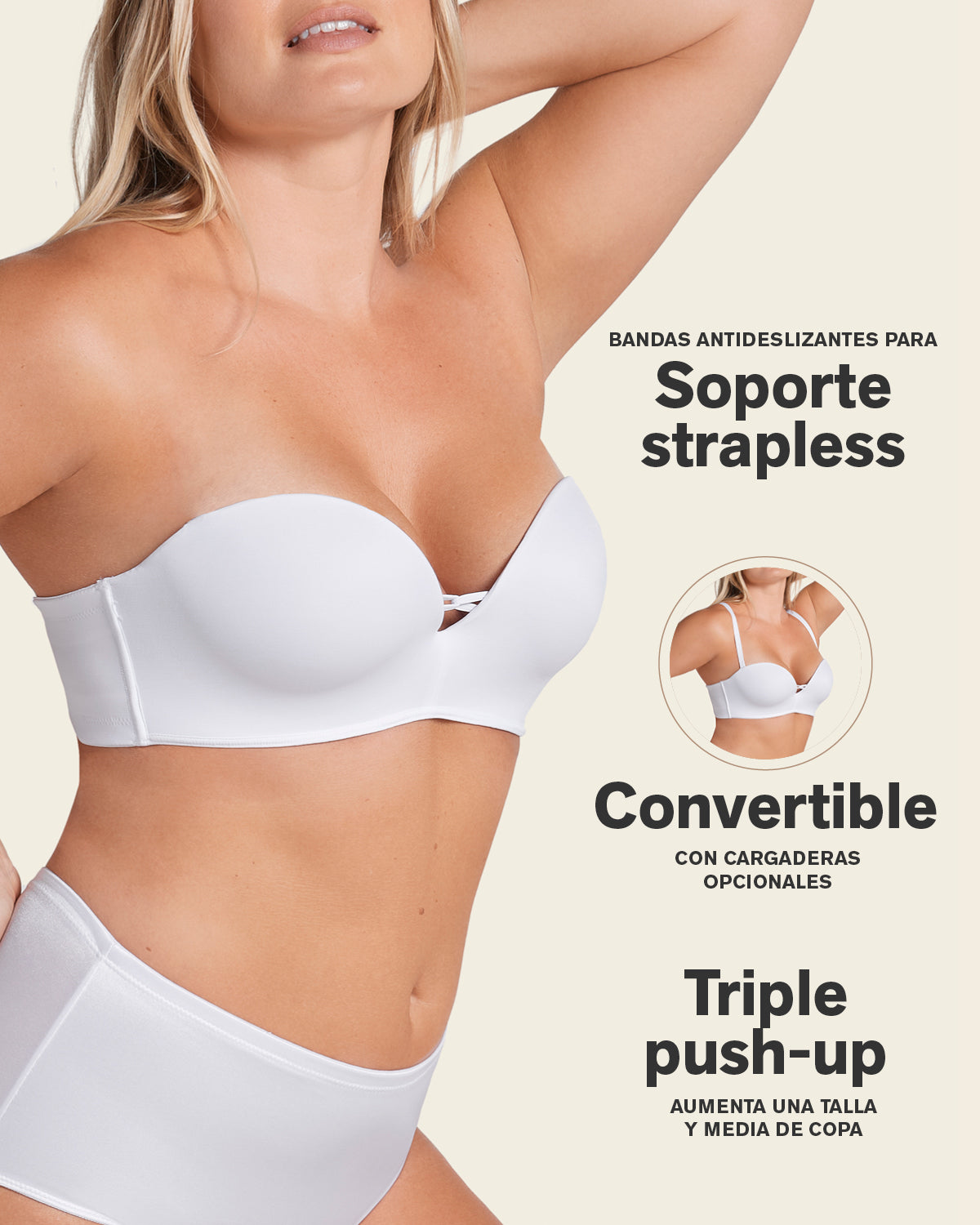 Formless™ Triple Push-Up Strapless Bra
