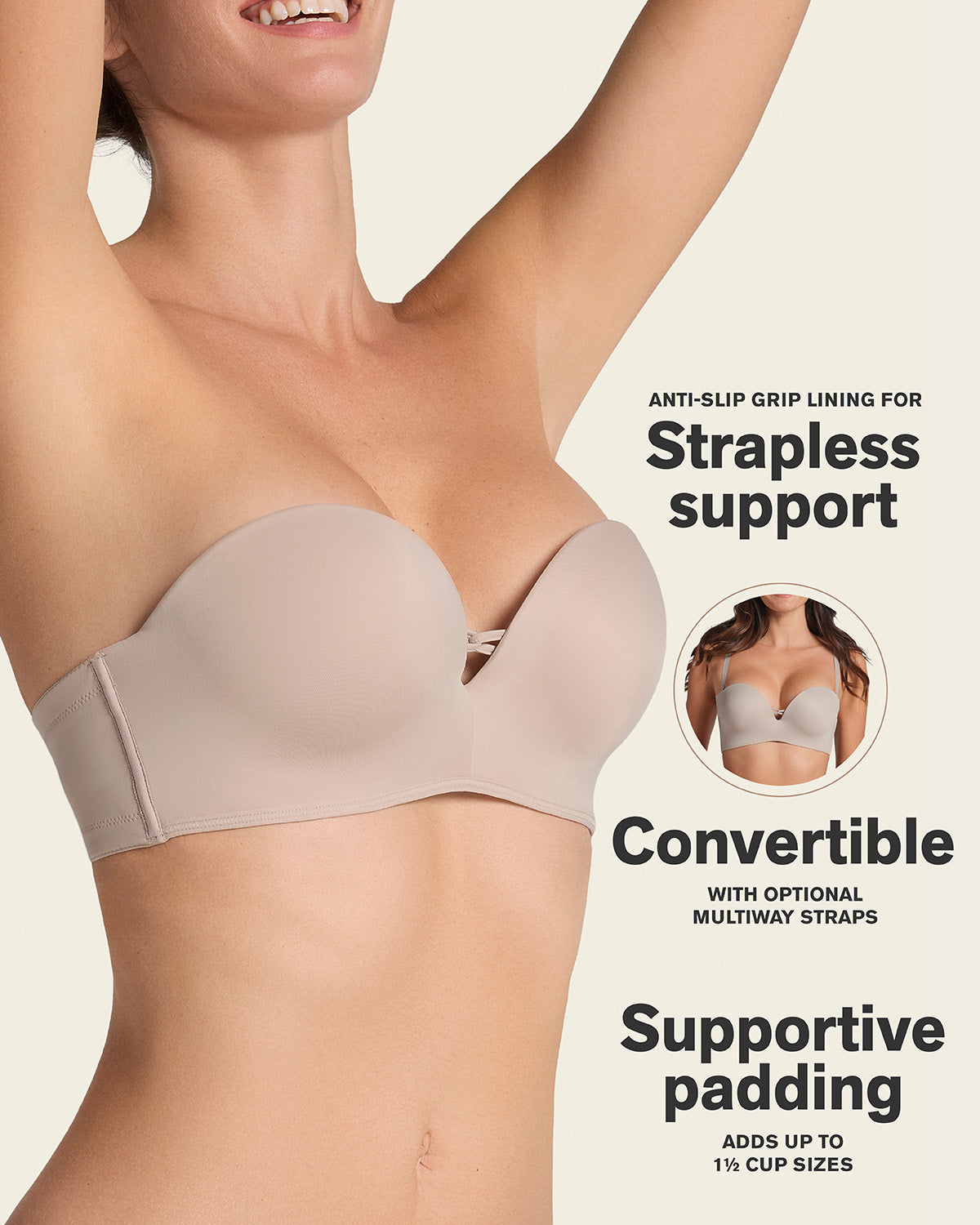 Formless™ Triple Push-Up Strapless Bra