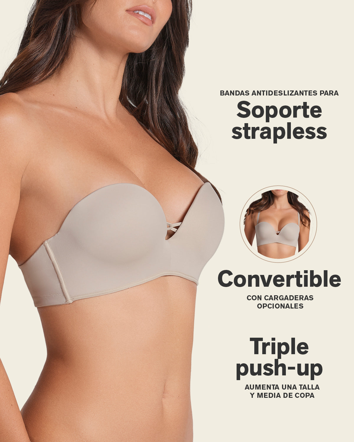 Formless™ Triple Push-Up Strapless Bra