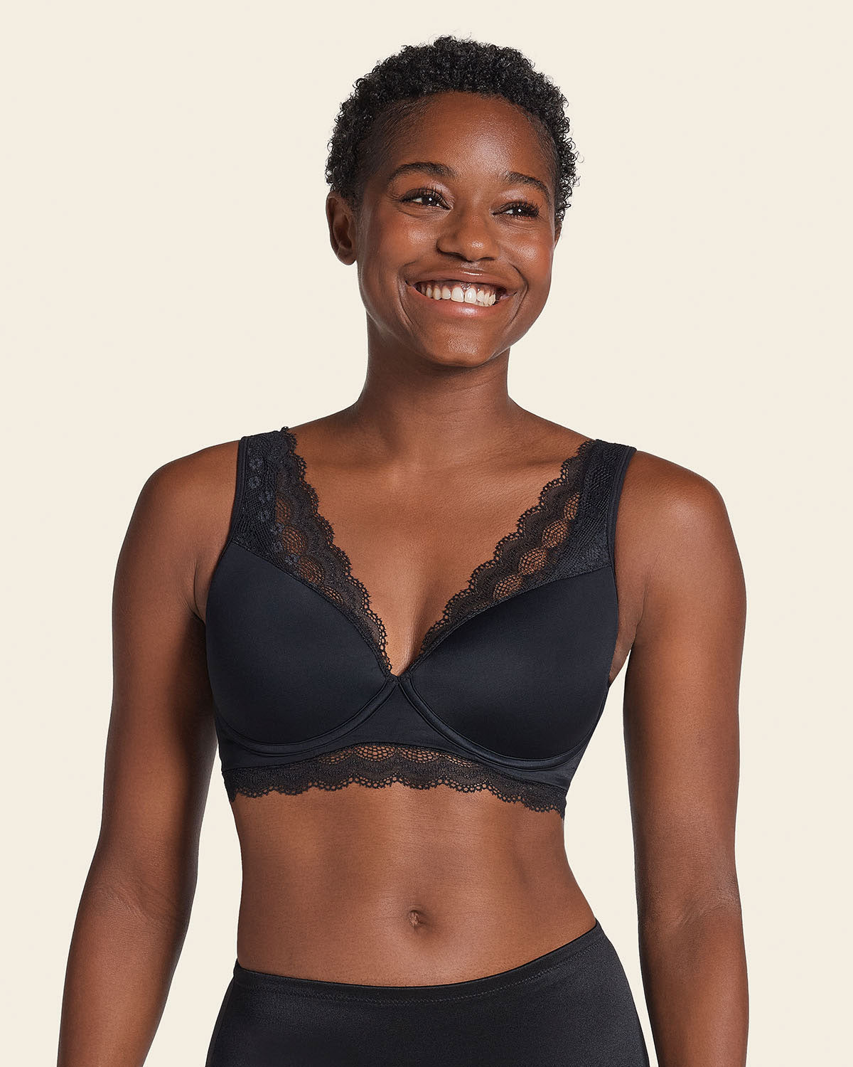 Formless™ Deep Coverage Soft Lightly-Lined Lace Underwire Bra