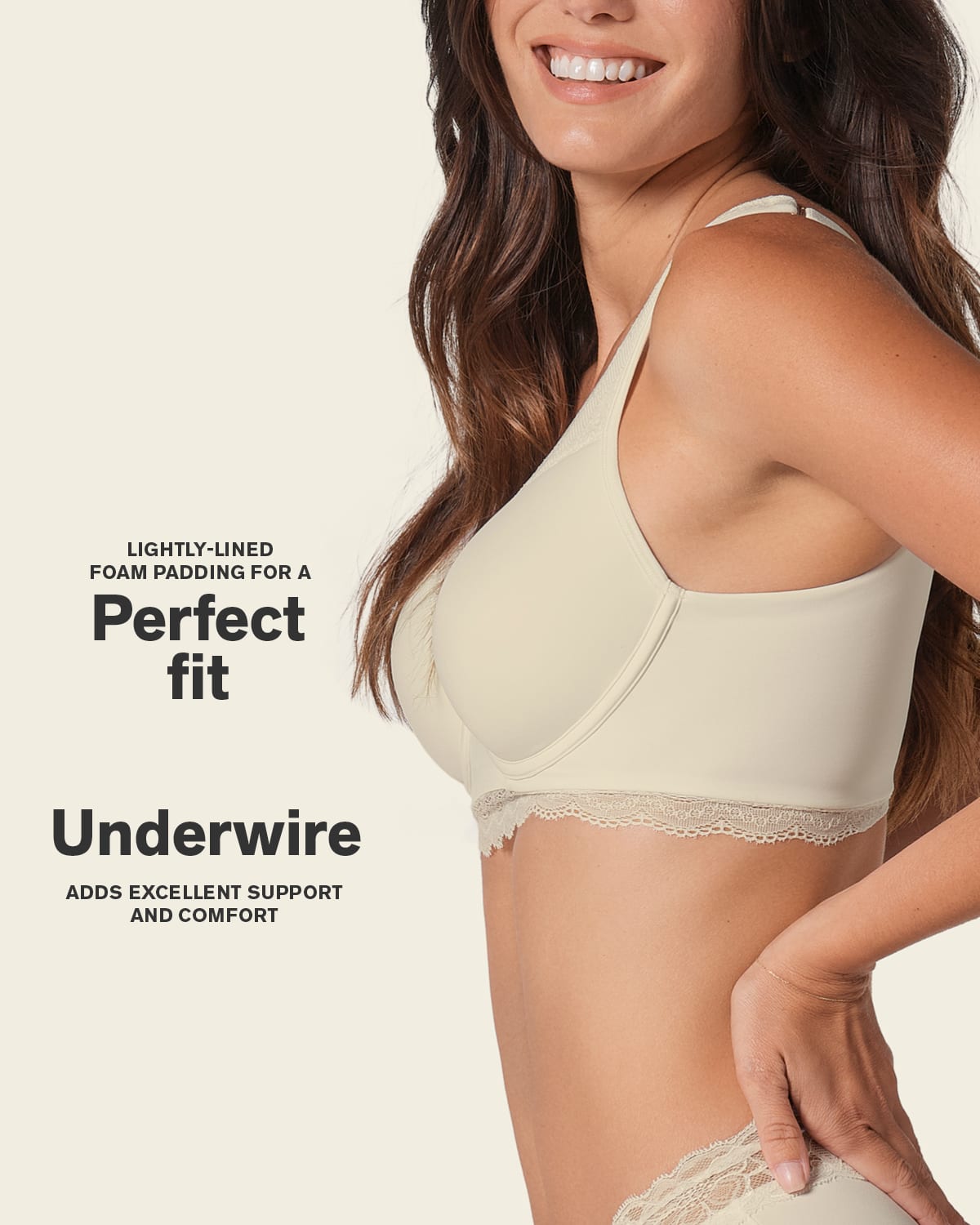 Formless™ Deep Coverage Soft Lightly-Lined Lace Underwire Bra