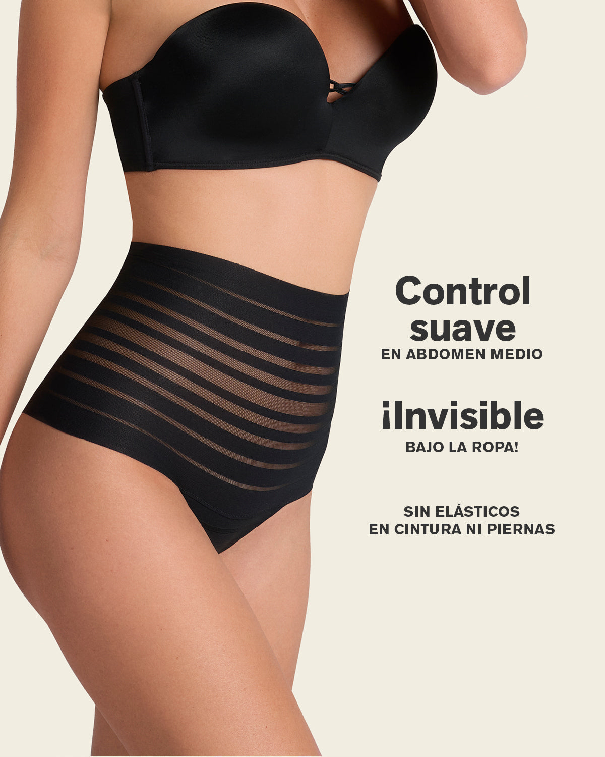 Formless™ Slimming Lace Stripe High-Waisted Thong Panty