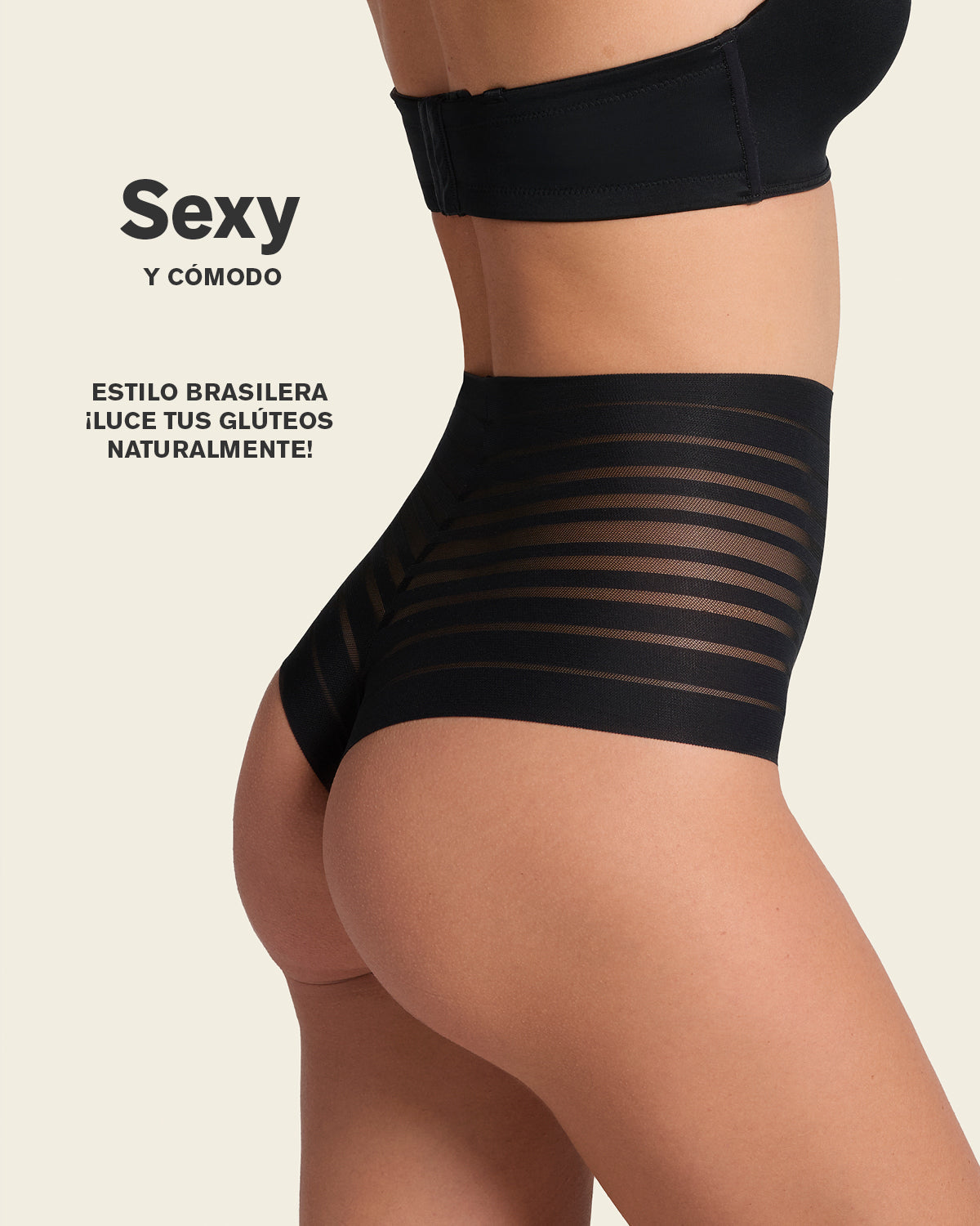 Formless™ Slimming Lace Stripe High-Waisted Thong Panty