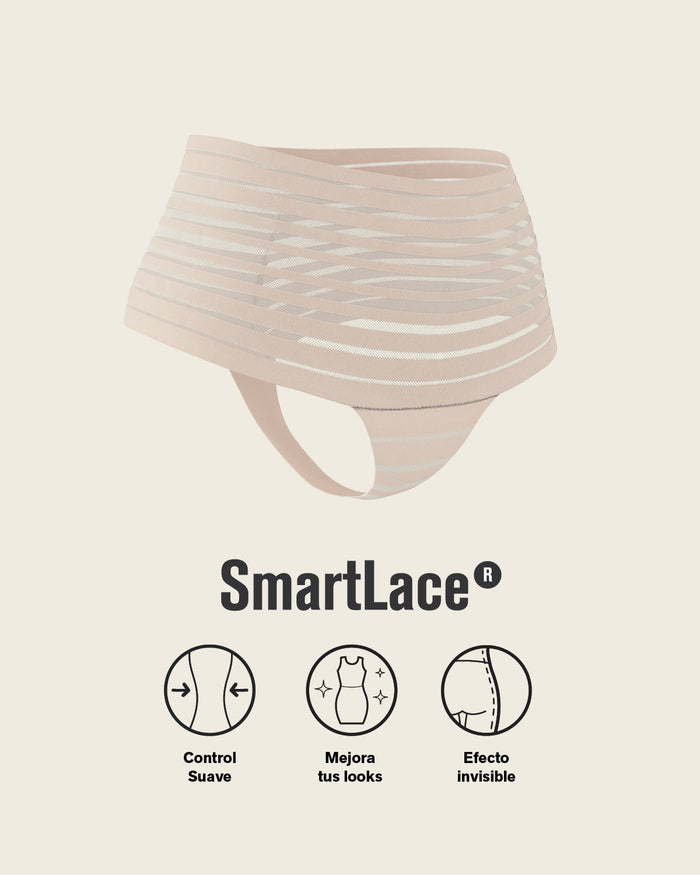Formless™ Slimming Lace Stripe High-Waisted Thong Panty