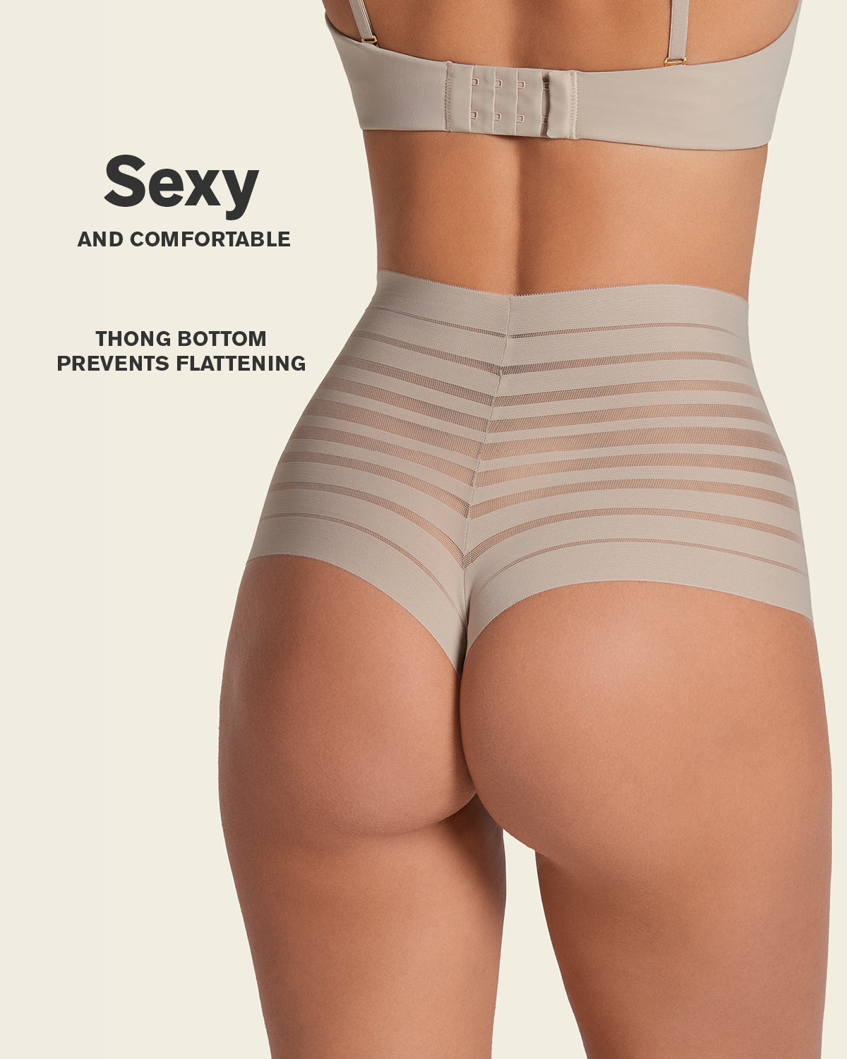 Formless™ Slimming Lace Stripe High-Waisted Thong Panty