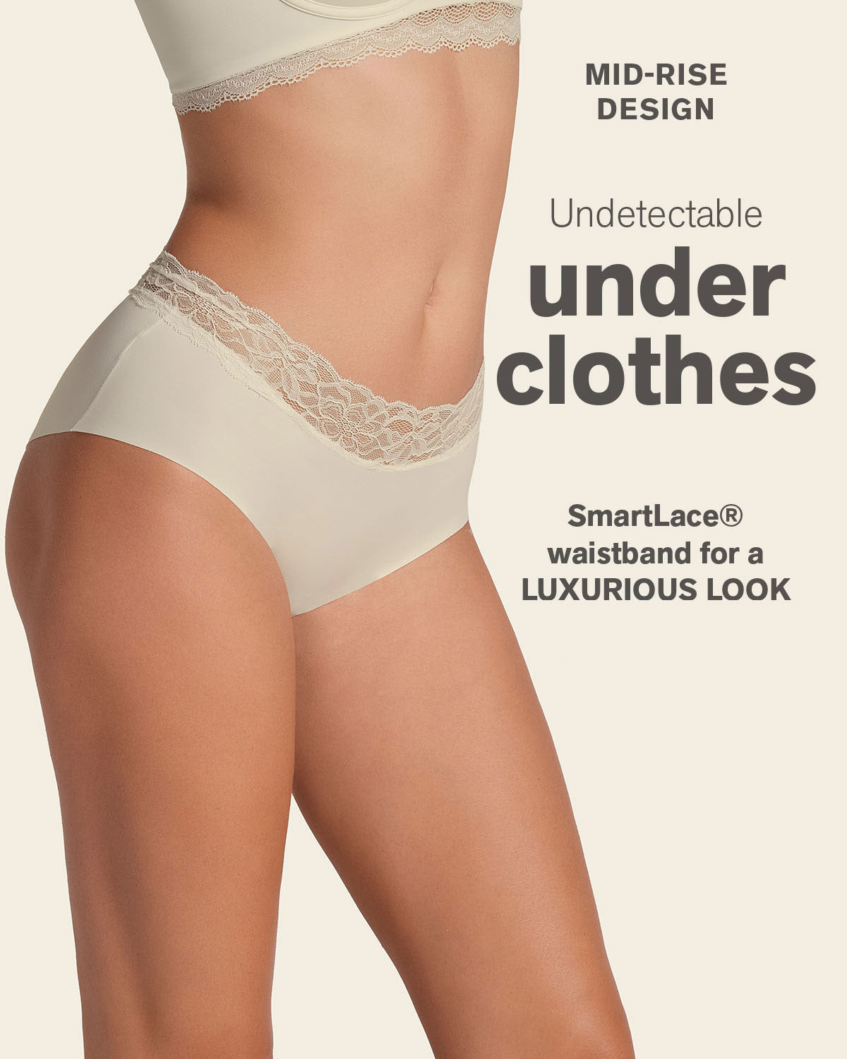 Formless™ Ultra Light Lace Trim Hipster Panty