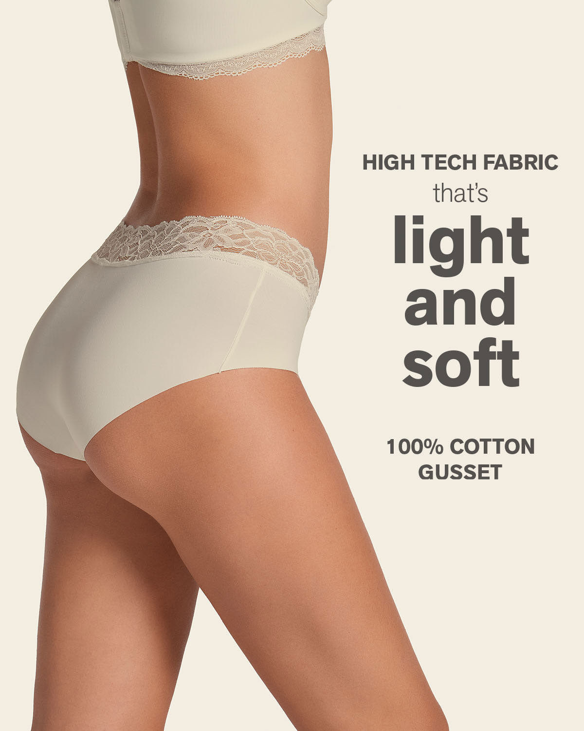 Formless™ Ultra Light Lace Trim Hipster Panty
