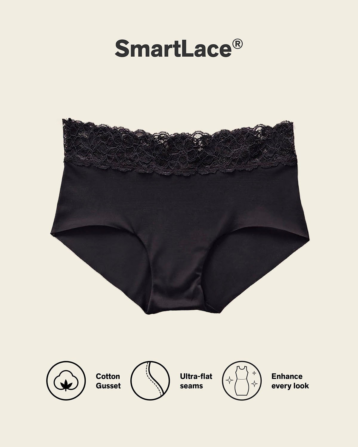 Formless™ Ultra Light Lace Trim Hipster Panty