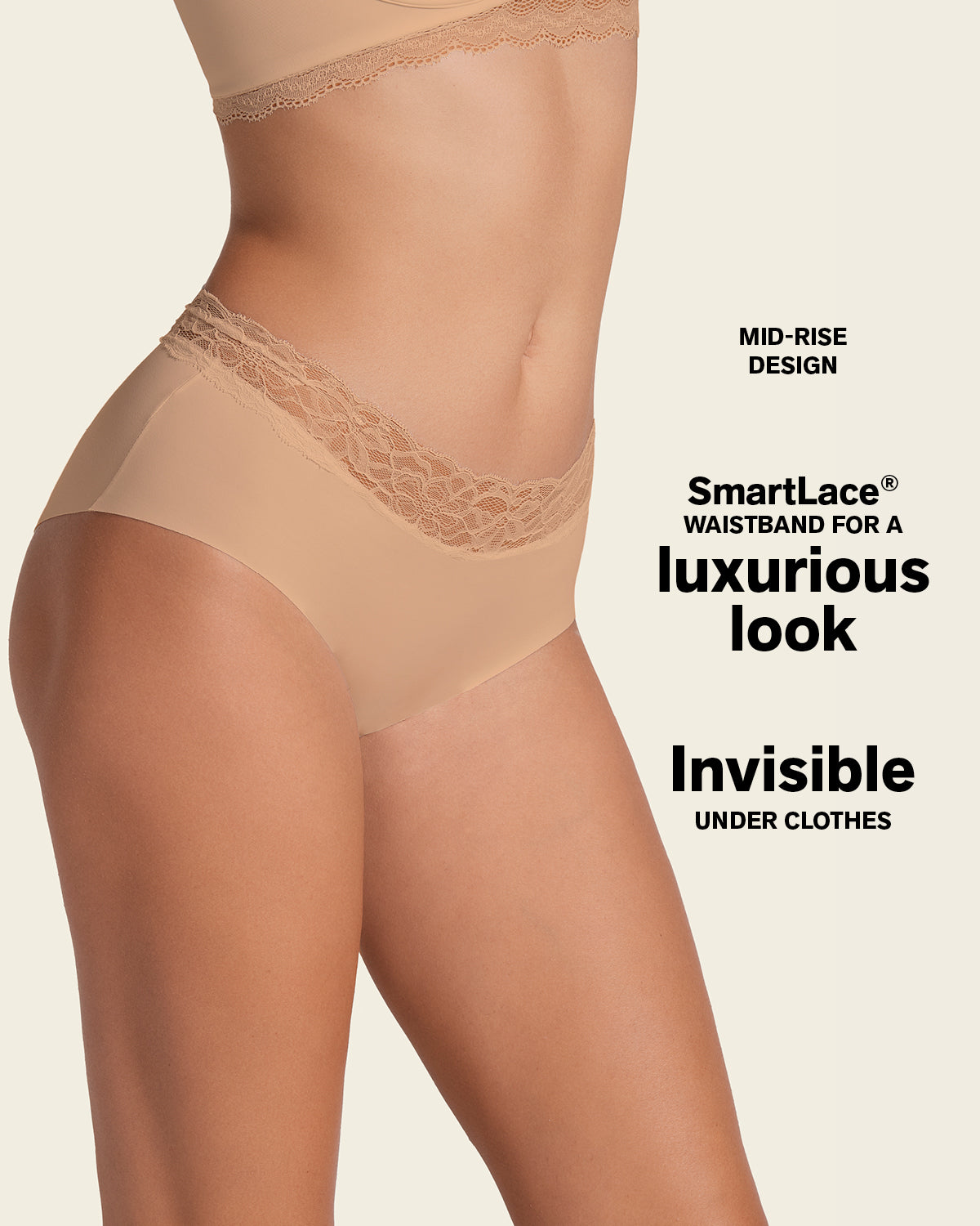 Formless™ Ultra Light Lace Trim Hipster Panty