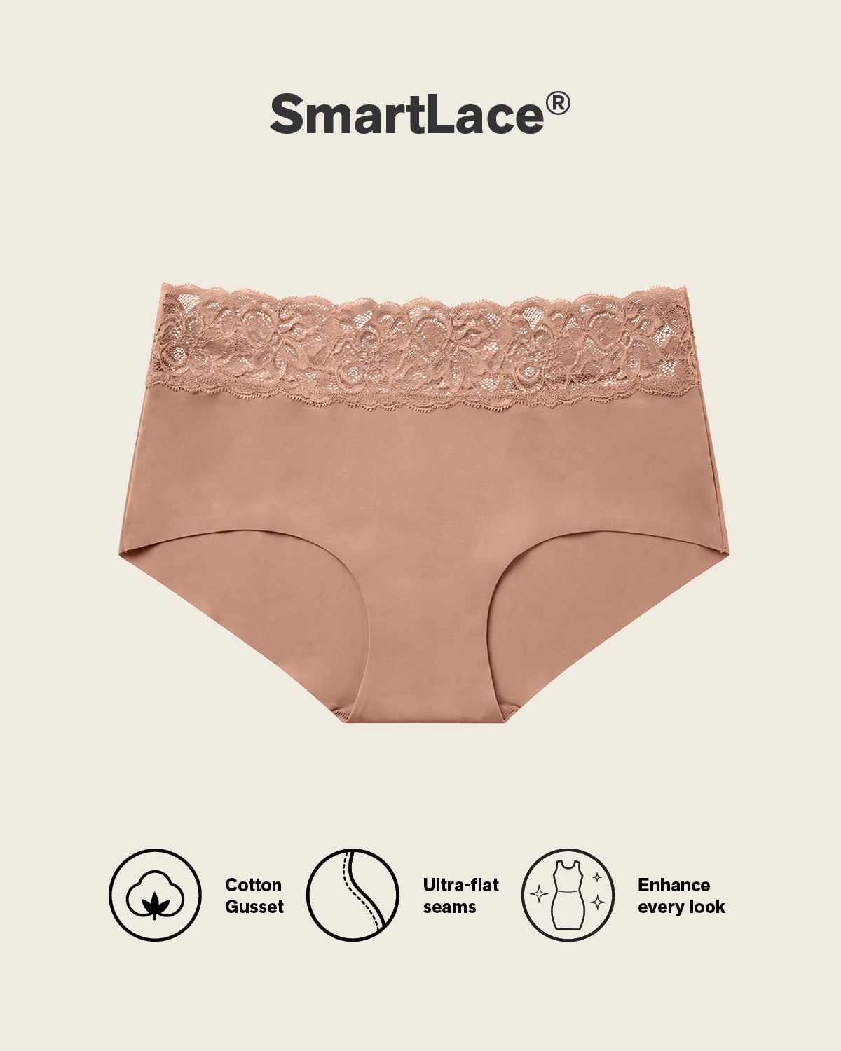 Formless™ Ultra Light Lace Trim Hipster Panty