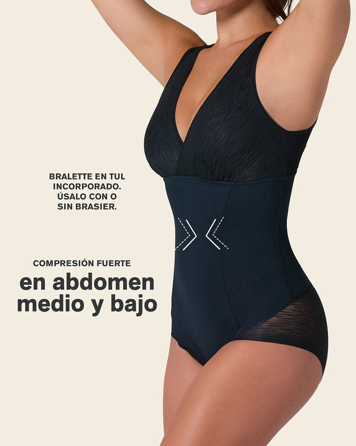Formless™ Sheer Stripe Detail Sculpting Bodysuit