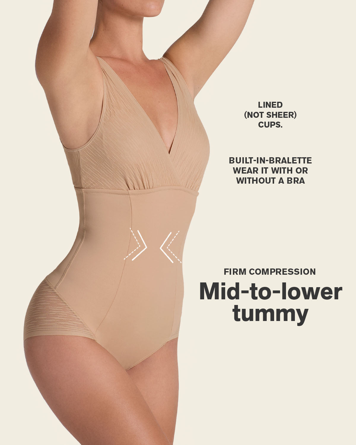 Formless™ Sheer Stripe Detail Sculpting Bodysuit