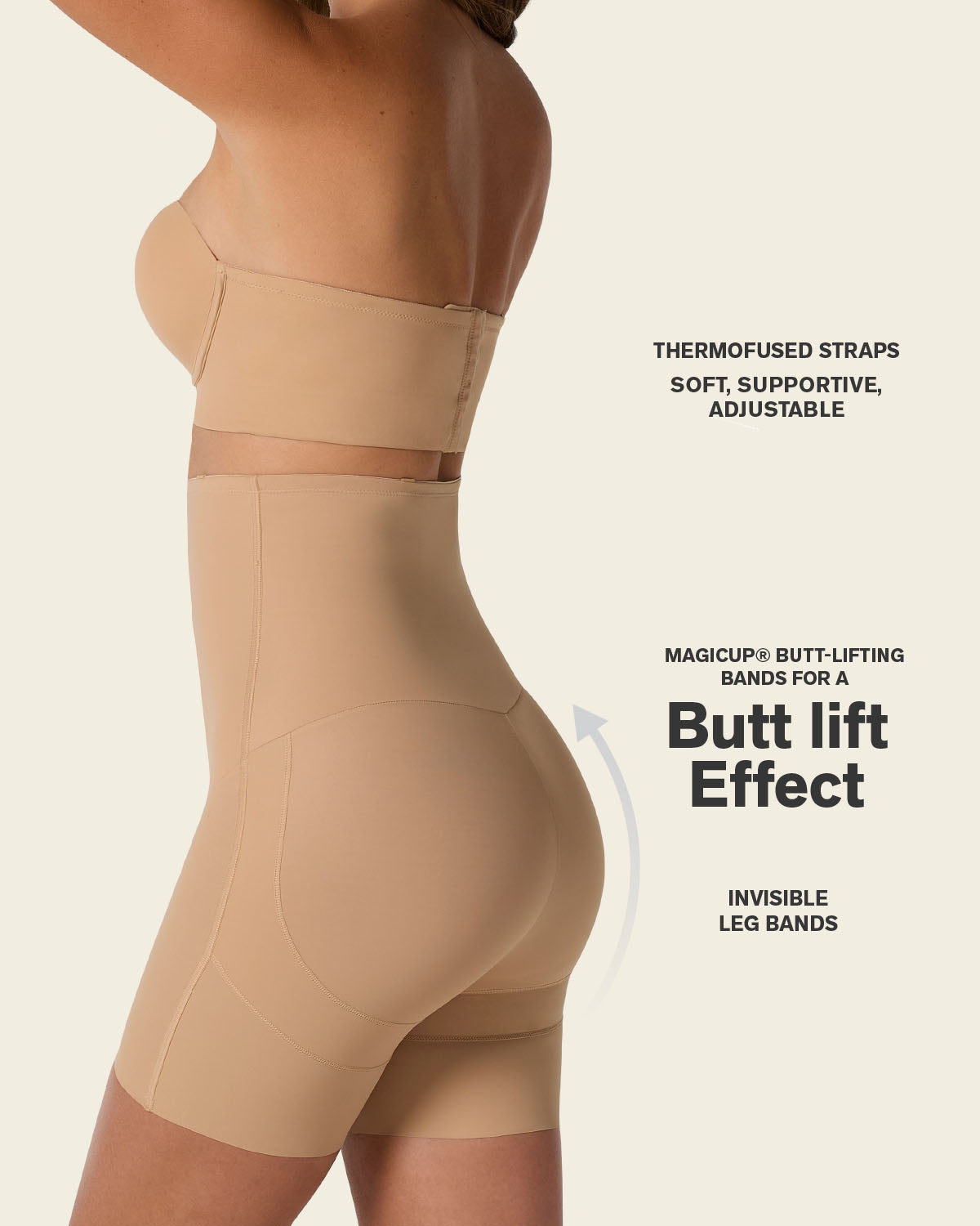 Formless™ Strapless Sculpting Step-in Body Shaper with Short Bottom