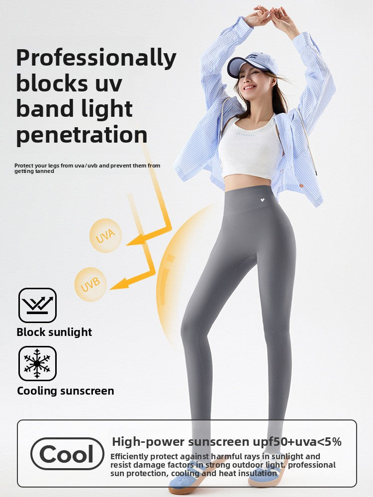 Formless™ Womens High-Waisted Ice Silk Cropped Leggings