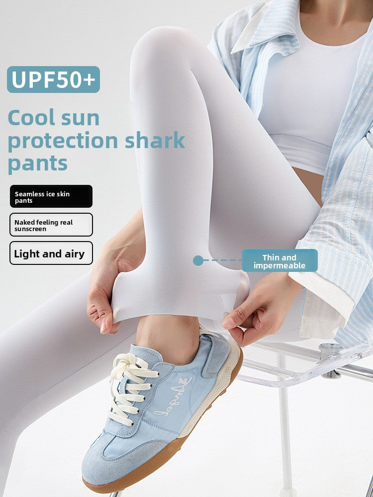 Formless™ Womens High-Waisted Ice Silk Cropped Leggings