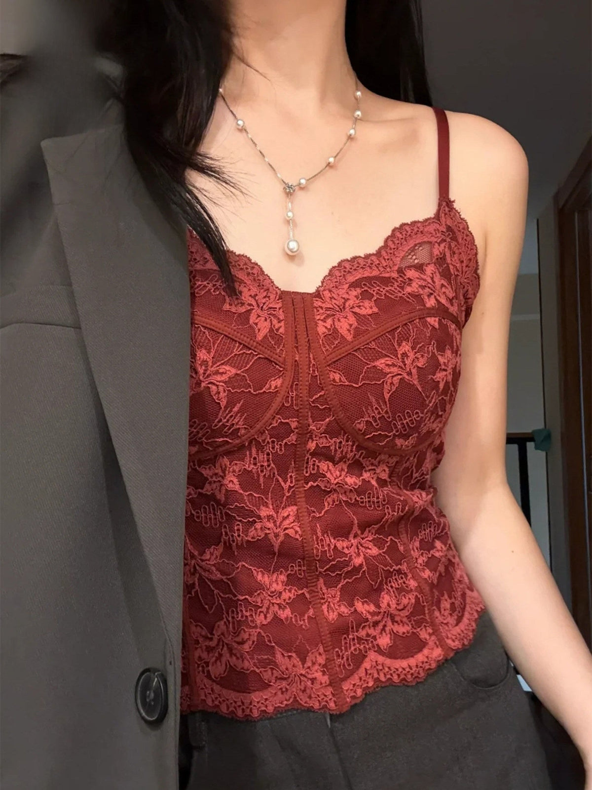 Formless™ French Lace Camisole with Chest Pads
