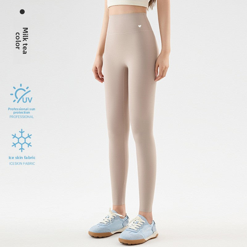 Formless™ Womens High-Waisted Ice Silk Cropped Leggings