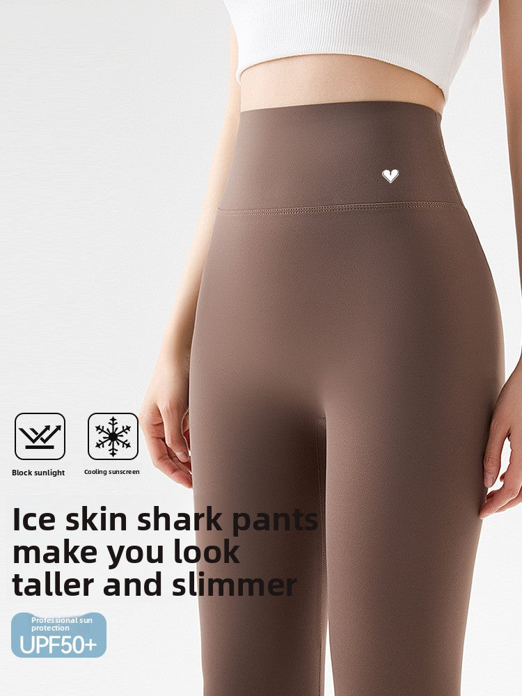 Formless™ Womens High-Waisted Ice Silk Cropped Leggings