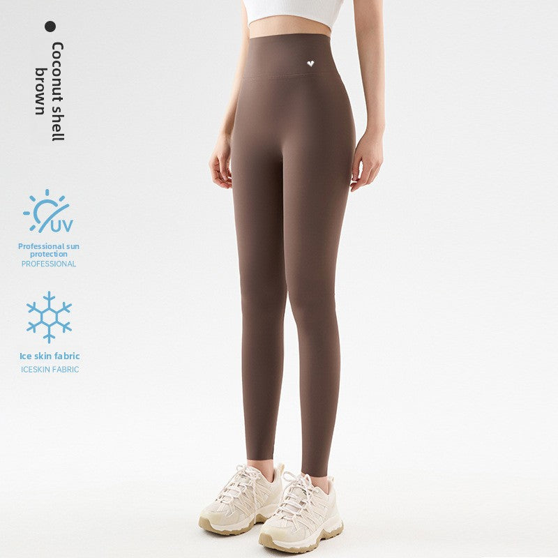 Formless™ Womens High-Waisted Ice Silk Cropped Leggings
