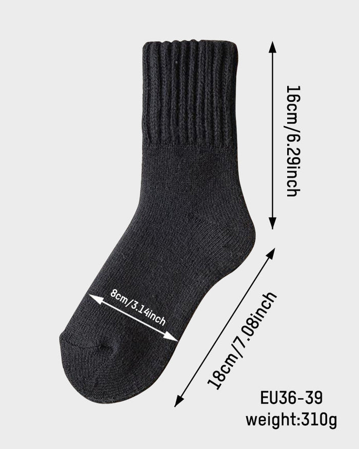 Cozy Ribbed Fleece Lined Crew Socks