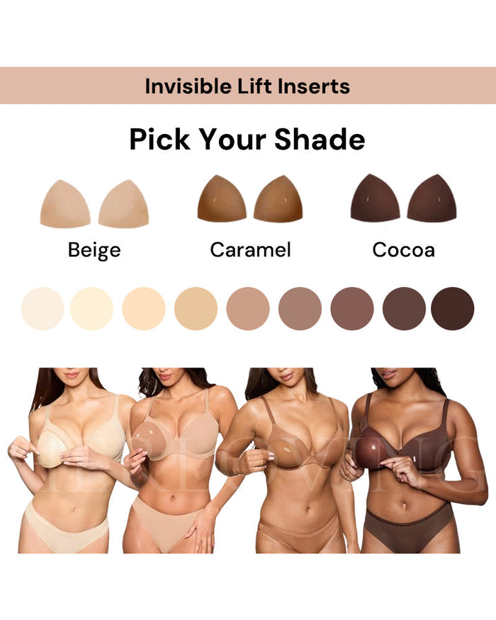 2 Pairs Invisible Adhesive Push-Up Bra Inserts