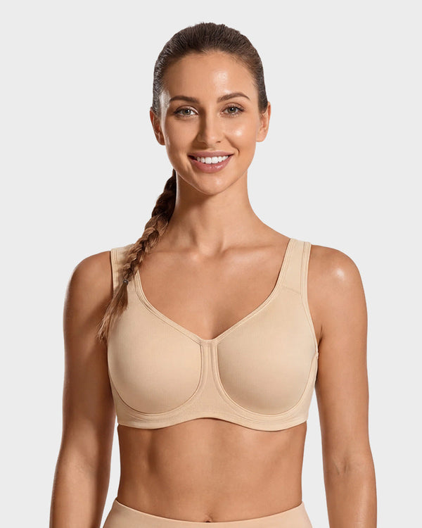 High Impact Sports Bra with External Underwire Support