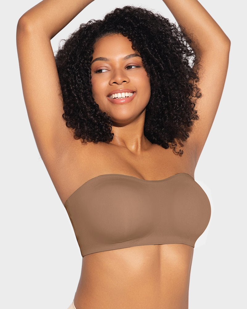 Non-Slip Crossover Side Hook Bandeau Bra