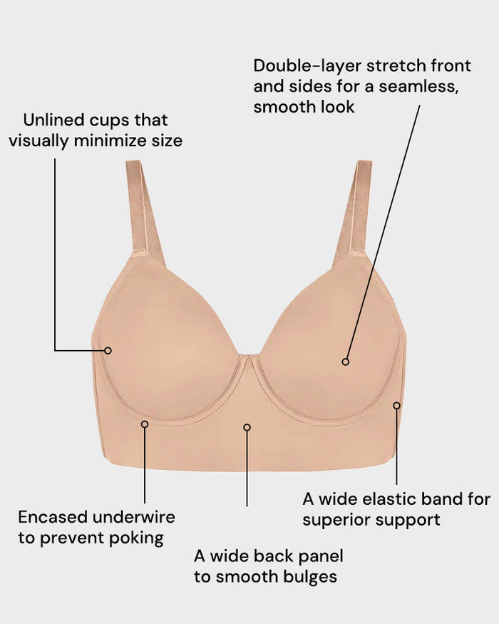 Seamless Minimizer Bra for Fuller Bust Support