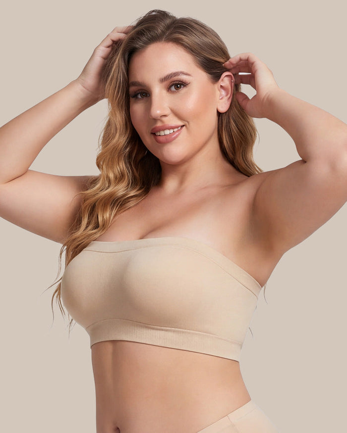 Stay‑Put Wireless Seamless Bandeau Bra