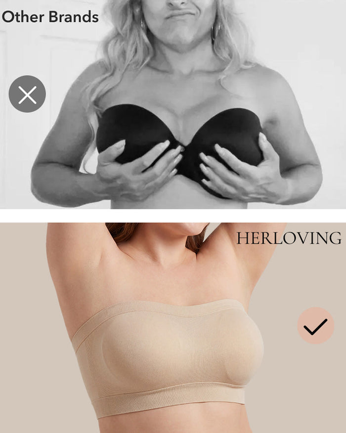 Stay‑Put Wireless Seamless Bandeau Bra