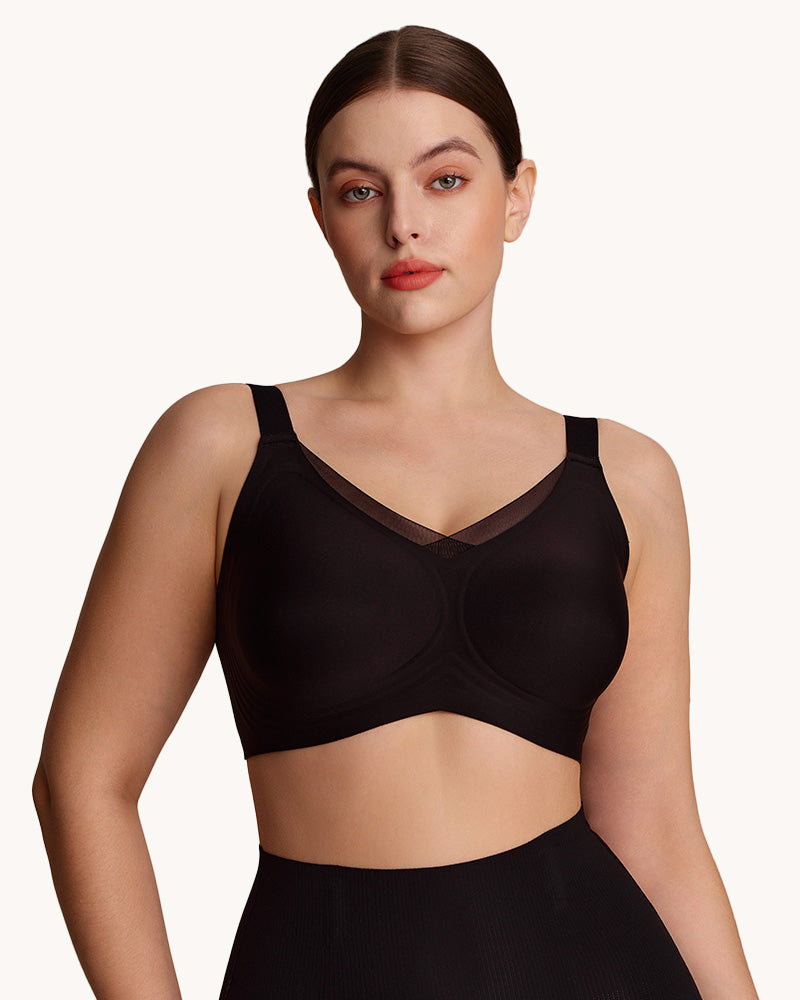Womens Wireless Bras V Mesh Comfortable Bralette Supportive