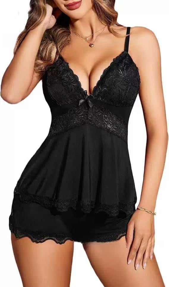 Formless™ Lace Suspender Pajama Set